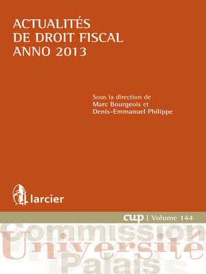 cover image of Actualités de droit fiscal – Anno 2013